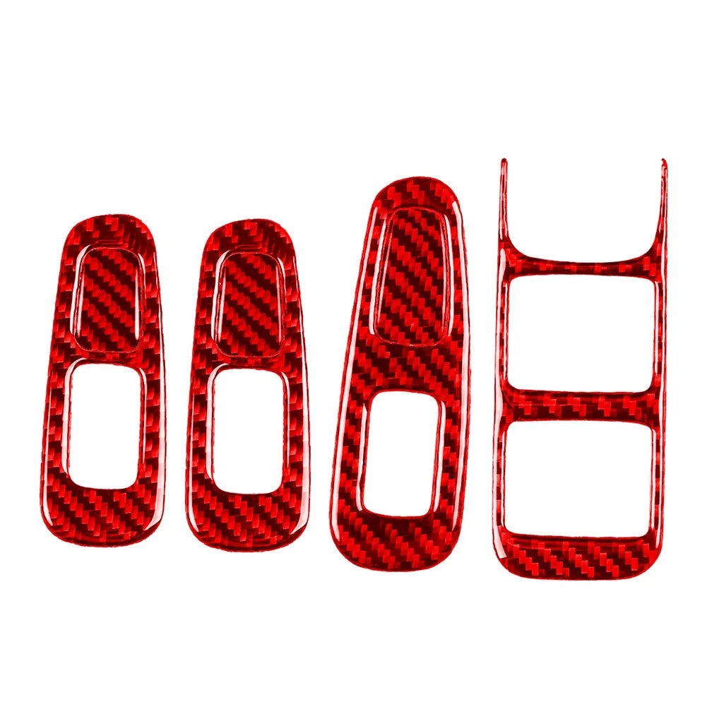 Window Lift Switch Button Panel Cover Trim for Kia Stinger (2018–2023) Red RHD
