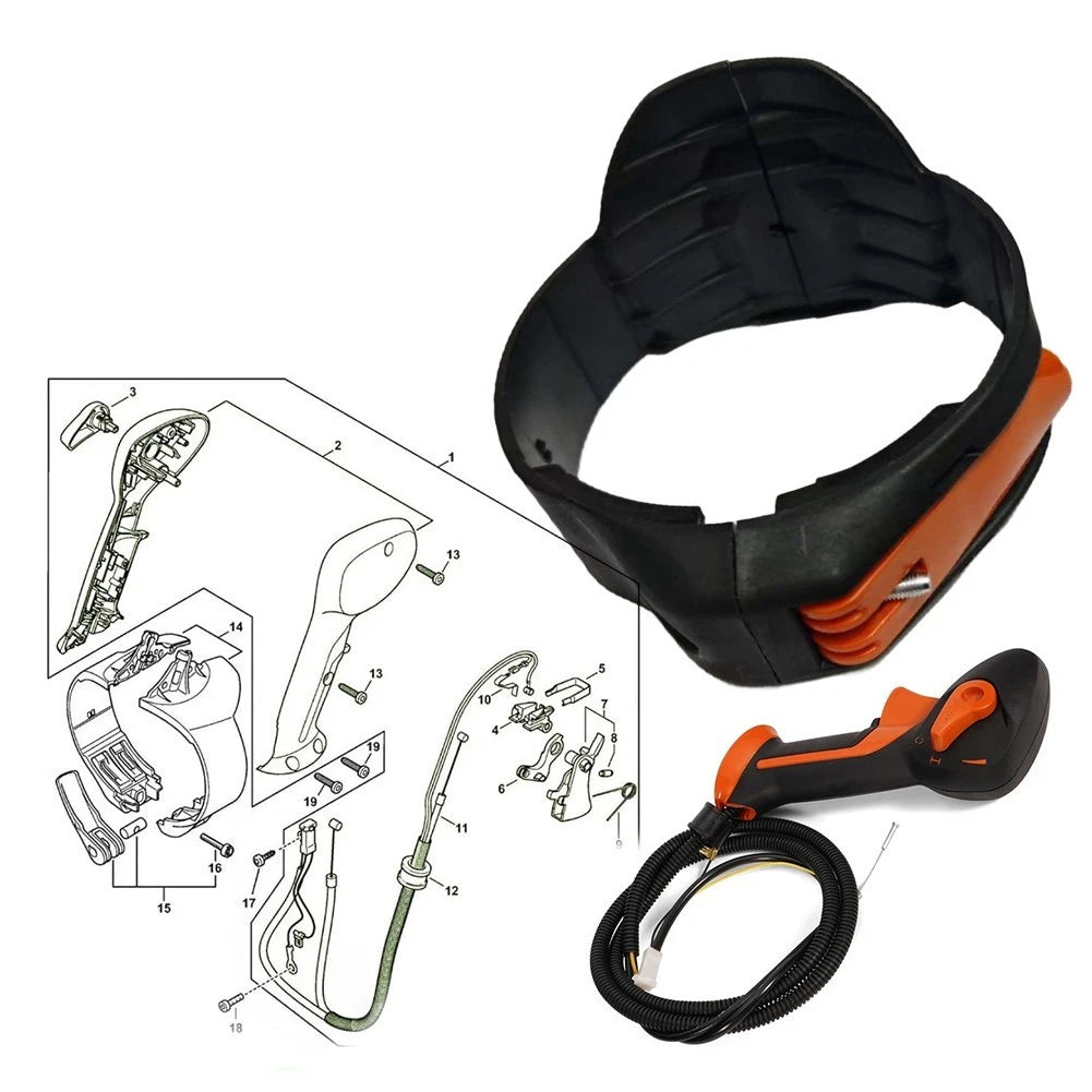 Throttle Control for BR800 Series Leaf Blower (No Part Numbers Supplied)
