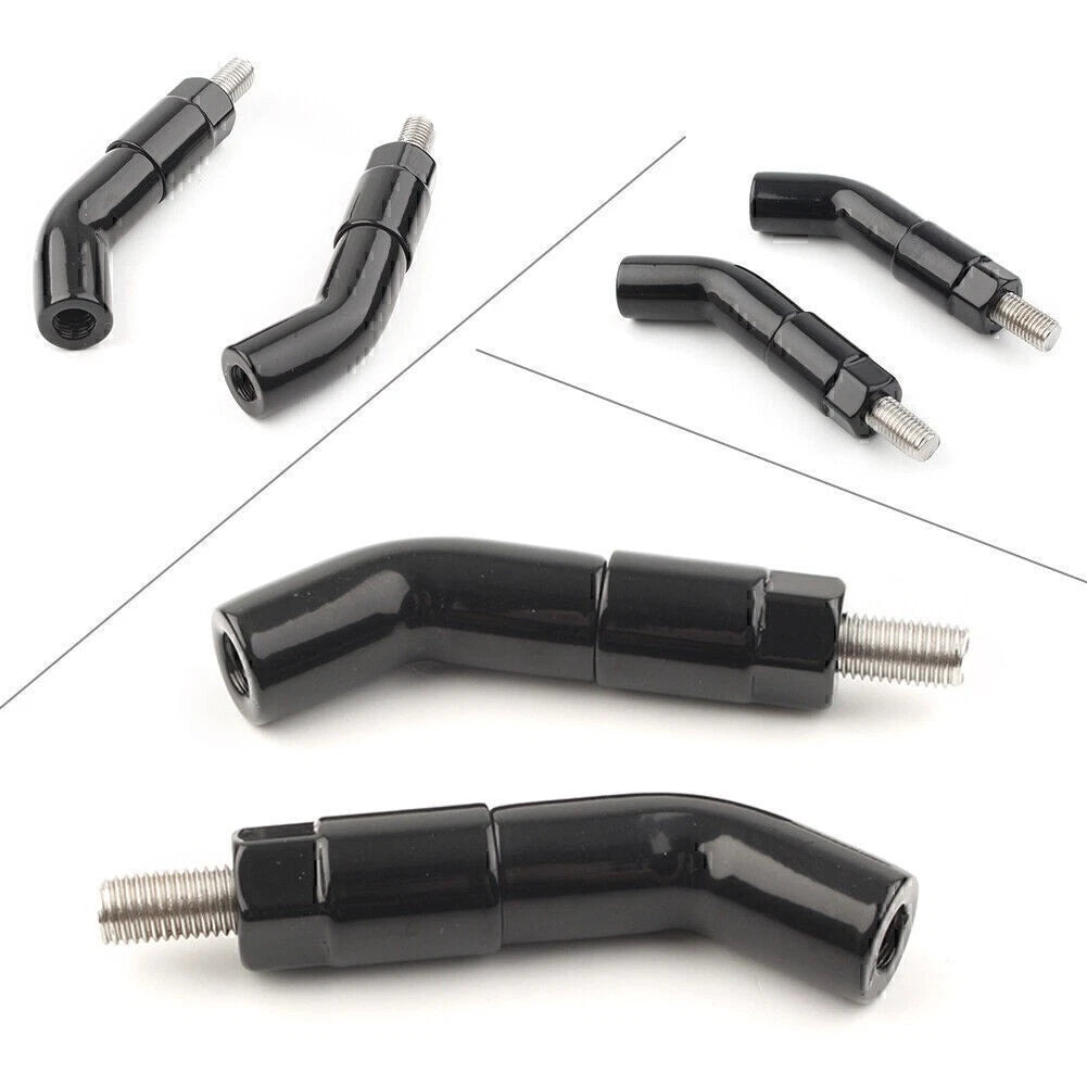 Black Mirror Stem Extenders for Harley Iron 1200 XL1200NS 2018-2019