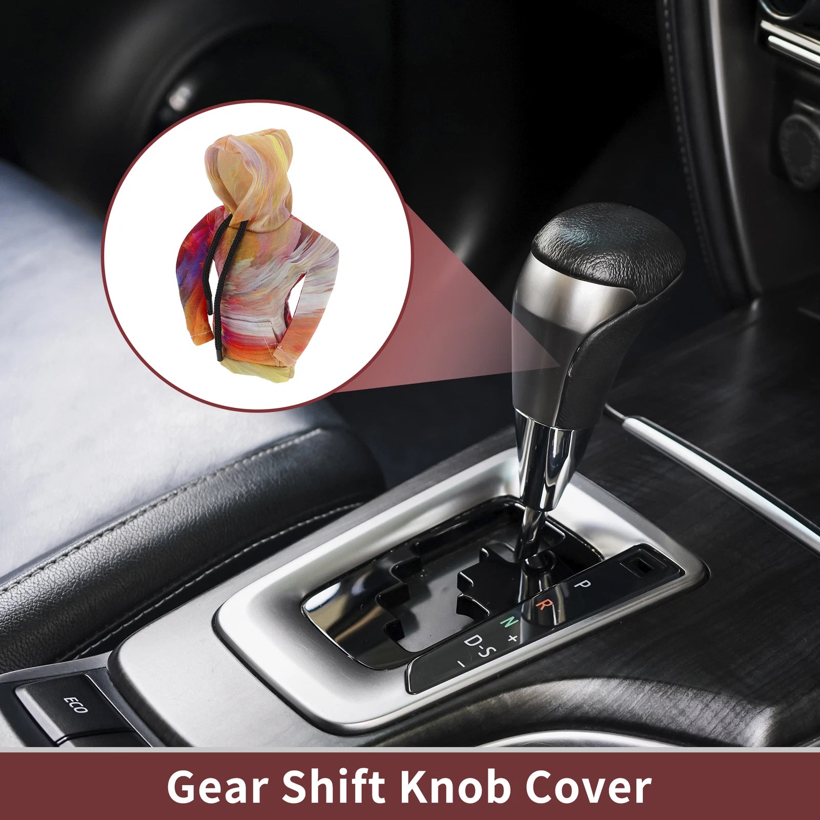 Gear Shift Knob Cover for Universal Fit (3D Printed, Orange Polyester)