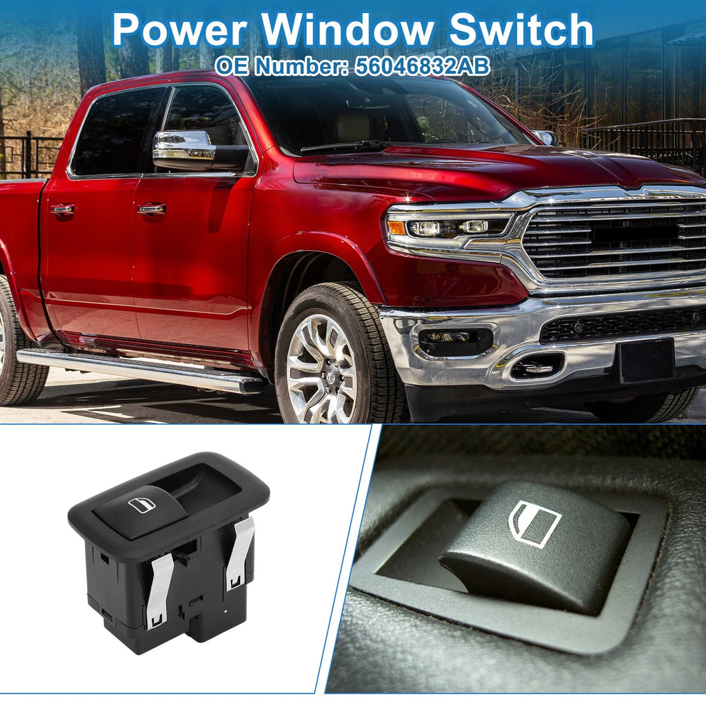 Rear Power Window Switch Replacement for Ram 1500 2500 3500 (2016-2018)