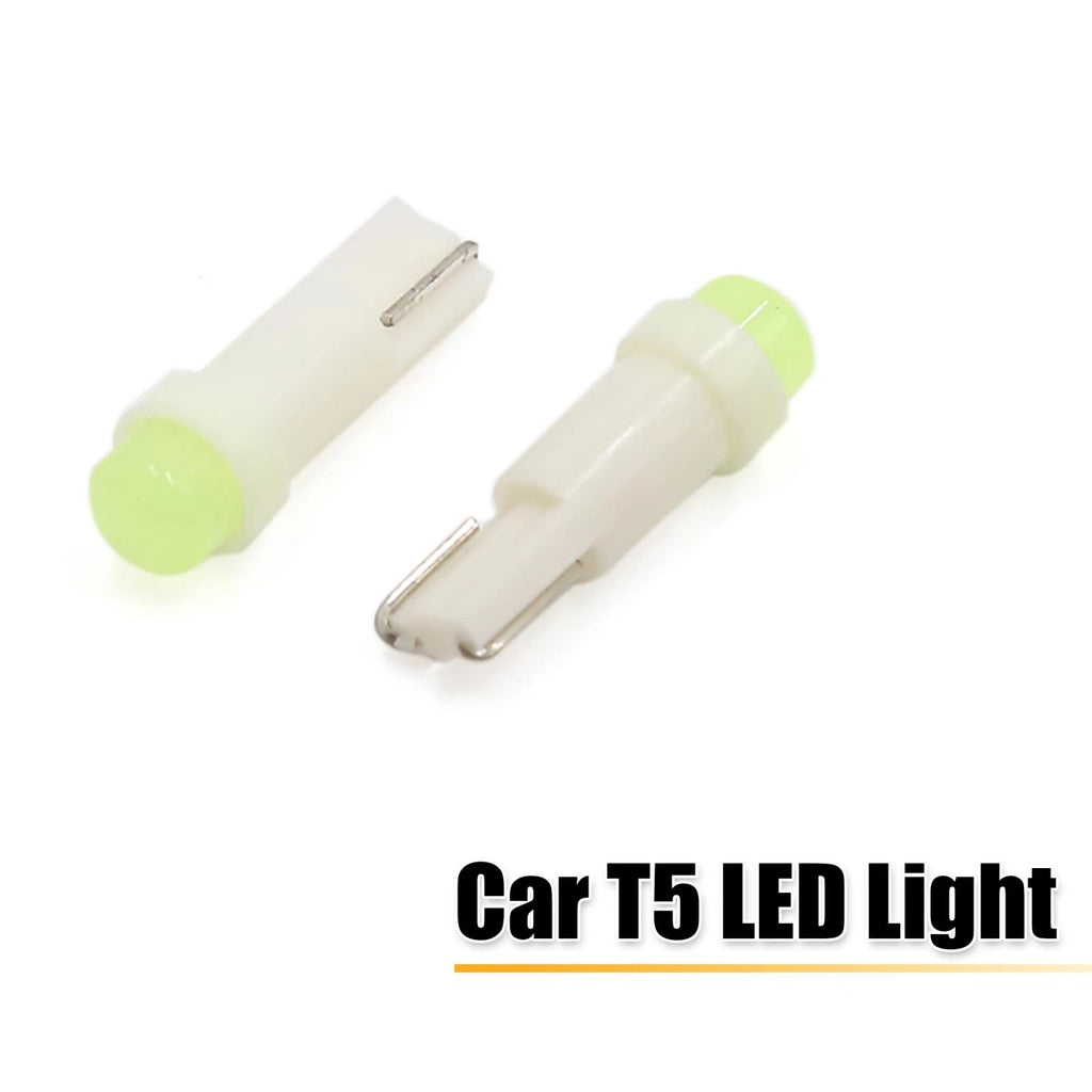 10Pcs T5 LED Ice Blue Dash Panel Light Bulb for Cars (12V)