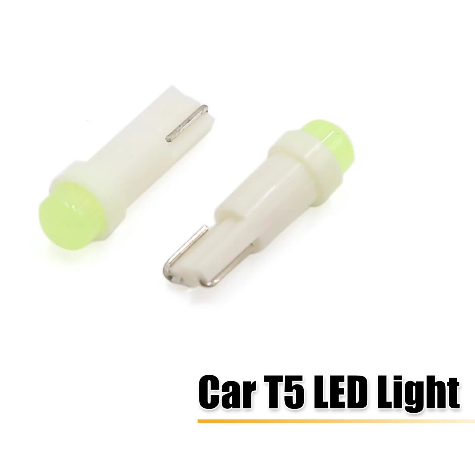 10Pcs T5 LED Ice Blue Dash Panel Light Bulb for Cars (12V)