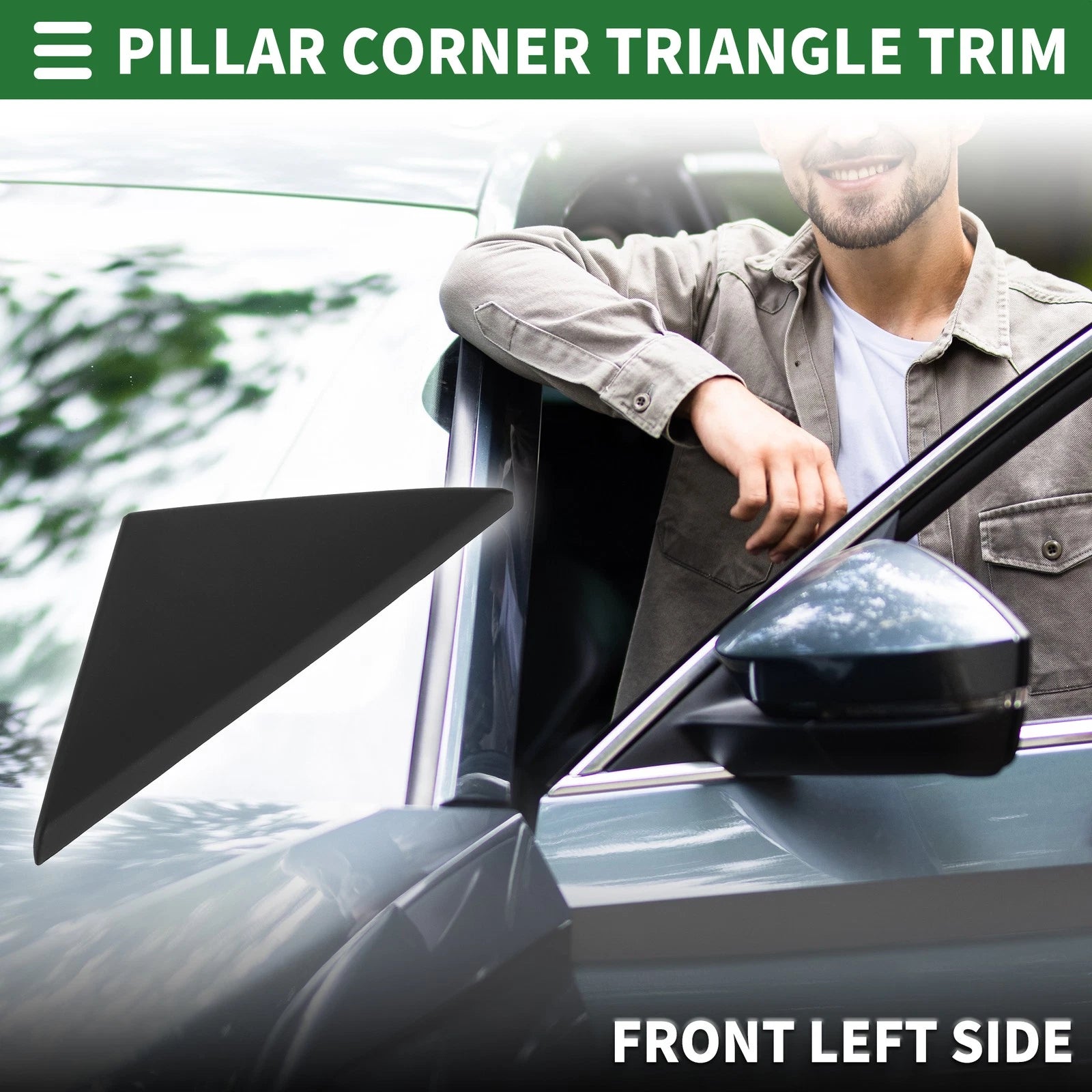 Front Left Side Door Pillar Window Trim Replacement for Hyundai Tuscani (2001–2008)