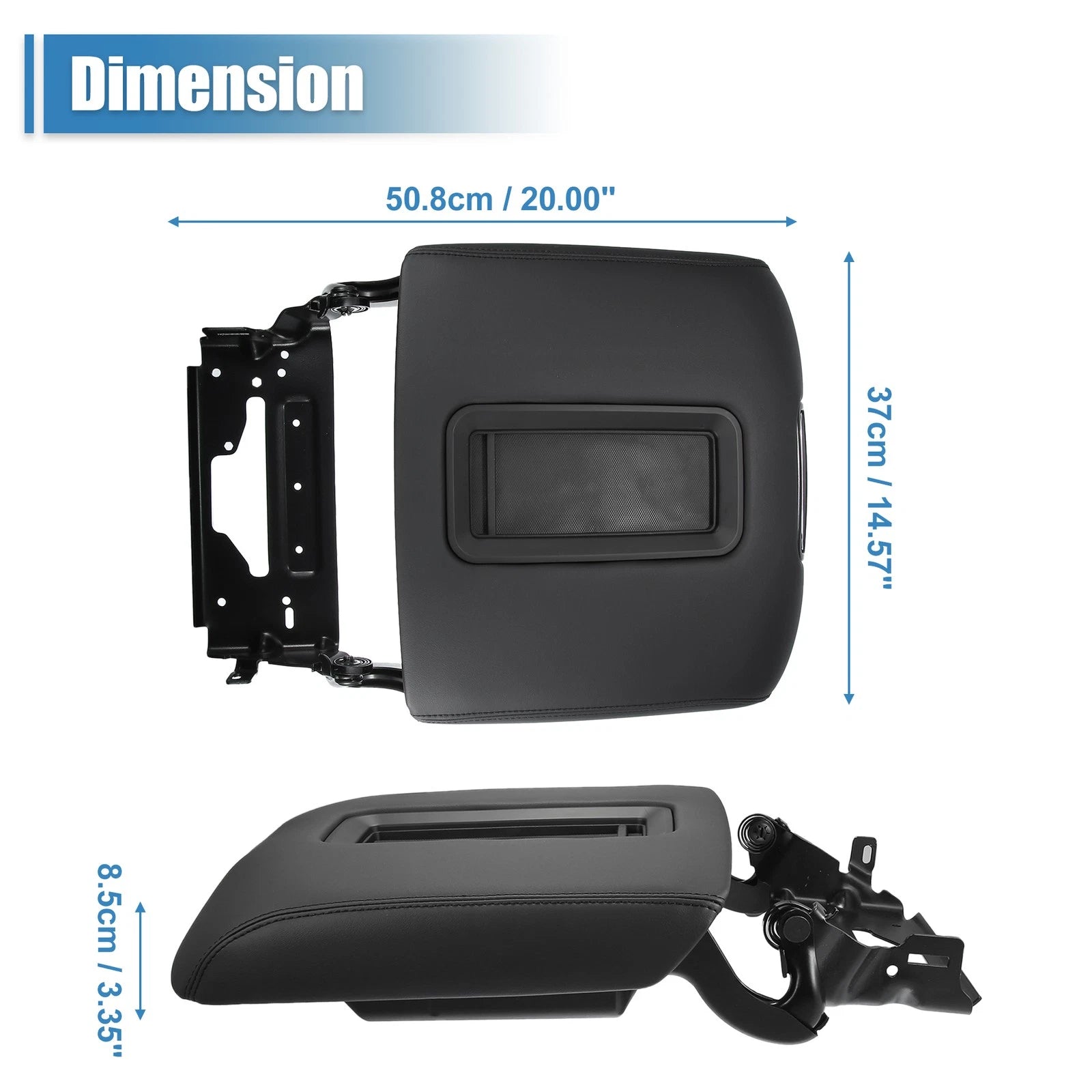 Center Console Armrest Lid Cover with Bracket for Chevy Silverado (2014–2023)
