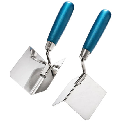 2X Stainless Steel Corner Trowel Set for Construction Finishing