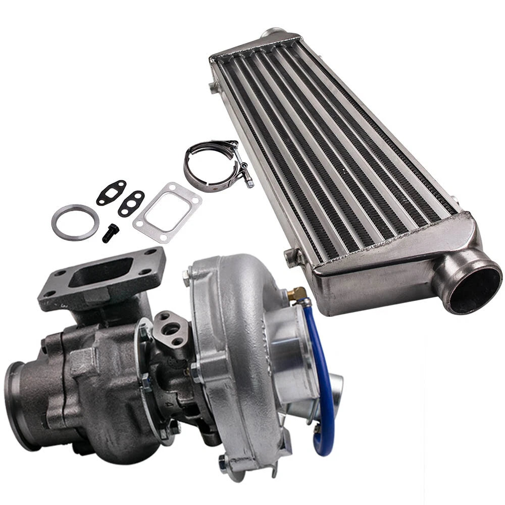 T04E V-Band Turbocharger + 27x7x2.5 2.5" Universal Intercooler