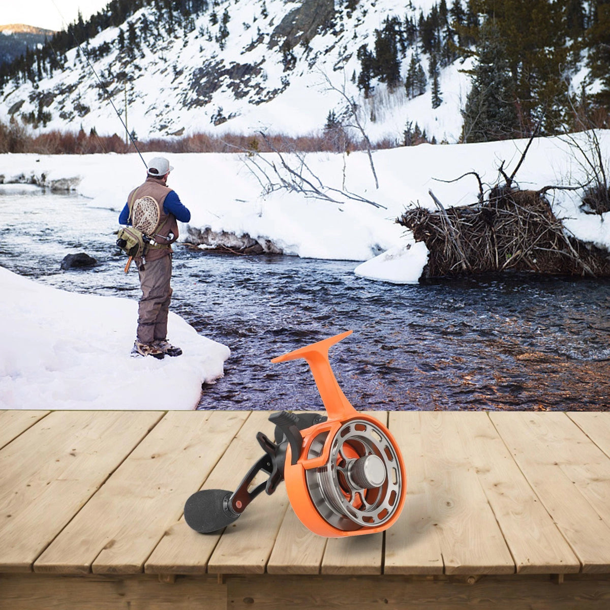 Magnetic Speed Drop Ice Fishing Reel for Accurate Casts