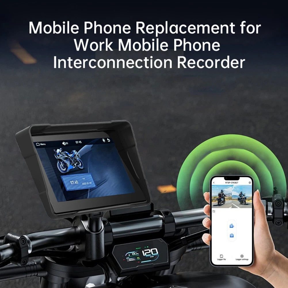 Motorcycle Navigation Screen for Carplay (68 Inch HD Digital Dashboard)