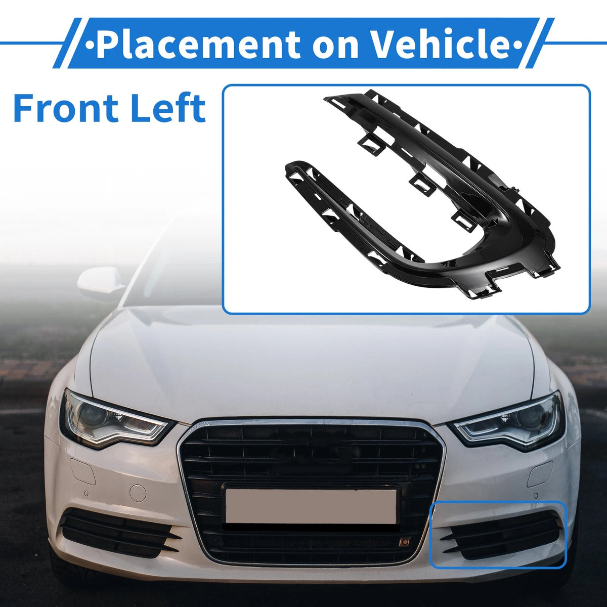 1 Pc Fog Light Grill for Buick Lacrosse (2019) No. 84158997 Black