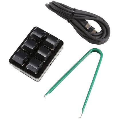 6 Key RGB Mechanical Keyboard Mini USB Wired Programmable