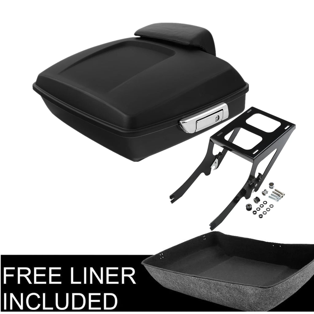 Chopped Trunk Backrest Pad Mount Rack for Harley Heritage Classic FLHC (2018–2023)