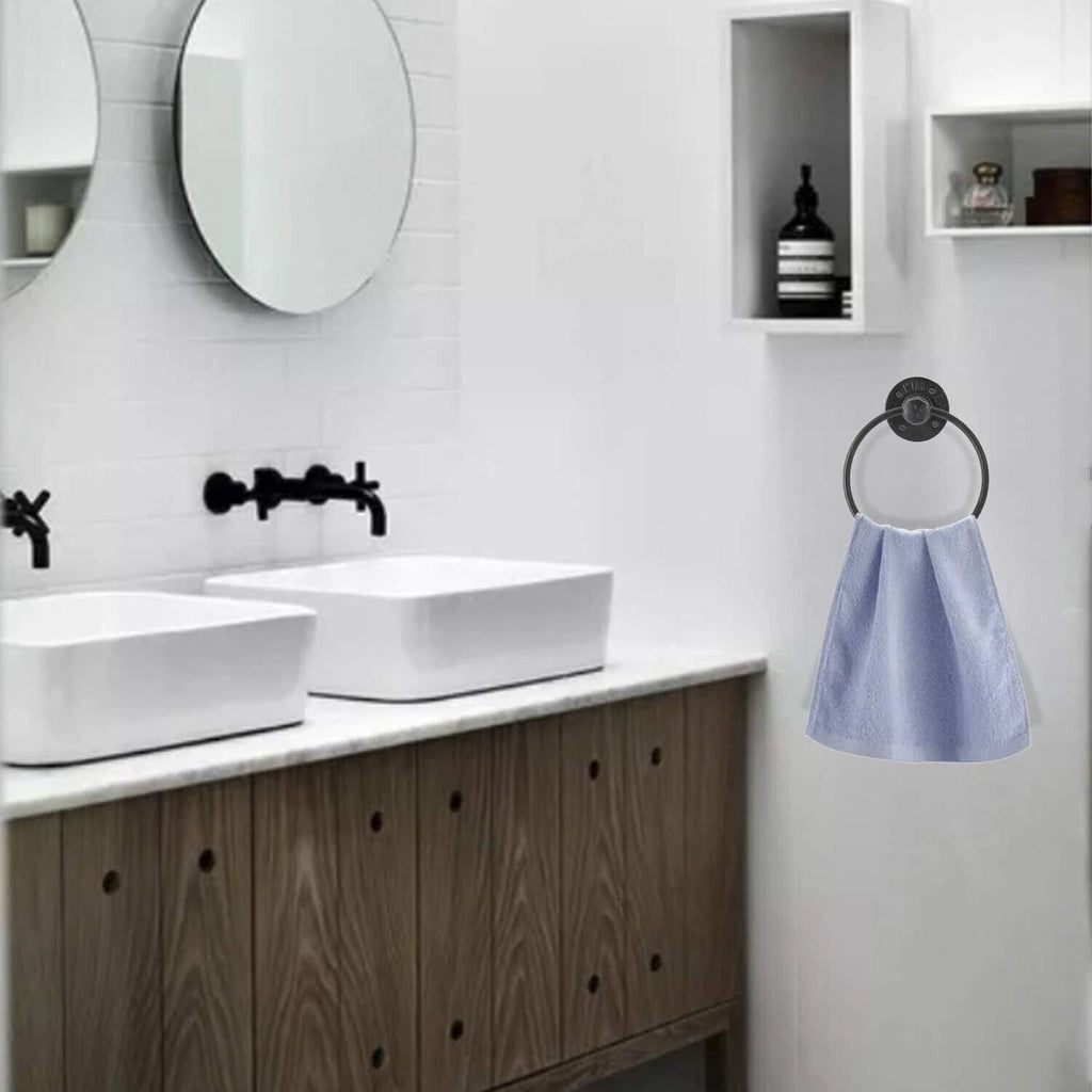 Round Towel Ring Holder for Bathroom Kitchen (Rust-Resistant)