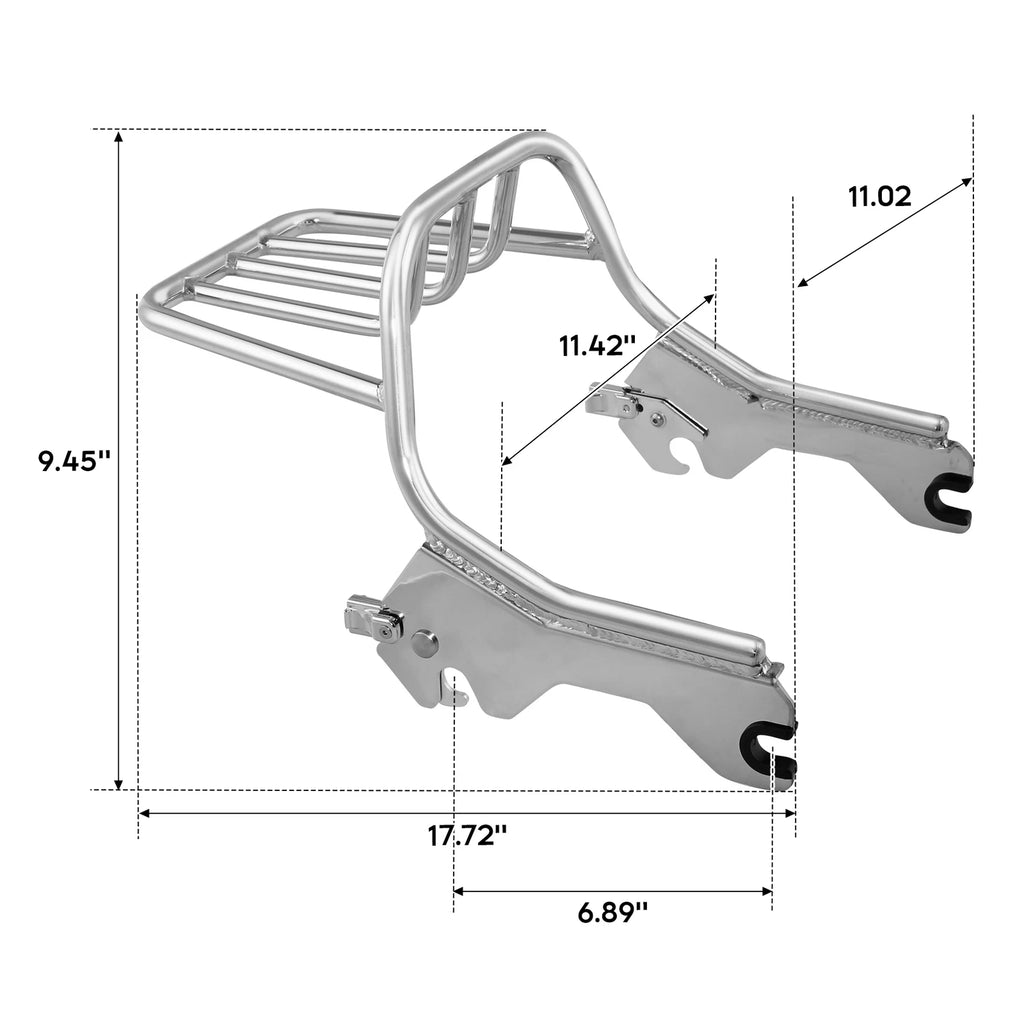 Luggage Rack Docking Hardware Kit for Harley Low Rider FXLRST (2018–2025) Chrome