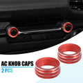 2 Piece AC Knob Caps for Mazda CX-30 Red Air Conditioner Button Decals (2020–2025)