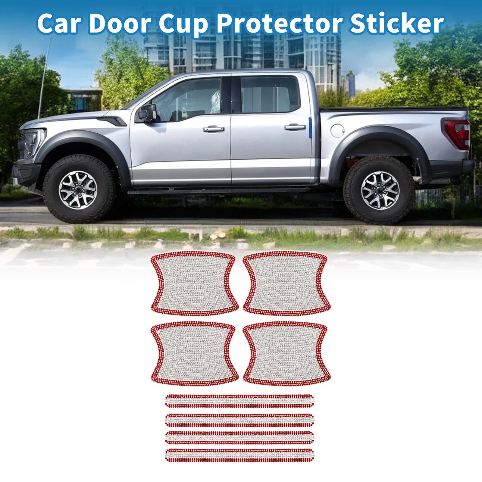 Door Handle Scratch Protector for - White, Red