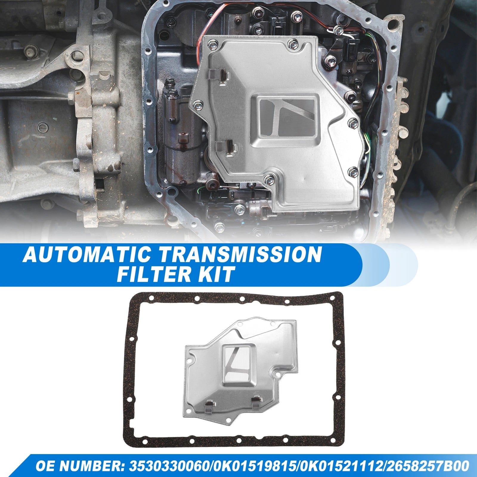 Transmission Filter Oil Pan Gasket Kit Replacement for Chevrolet (2007–2016)