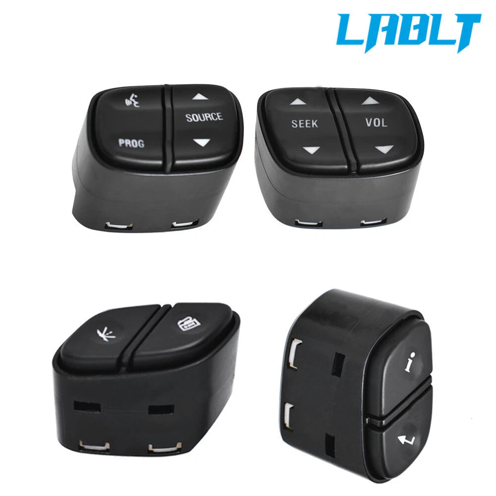 Set of 4 Steering Wheel Switch Control Buttons for Chevrolet Silverado (2003–2007)