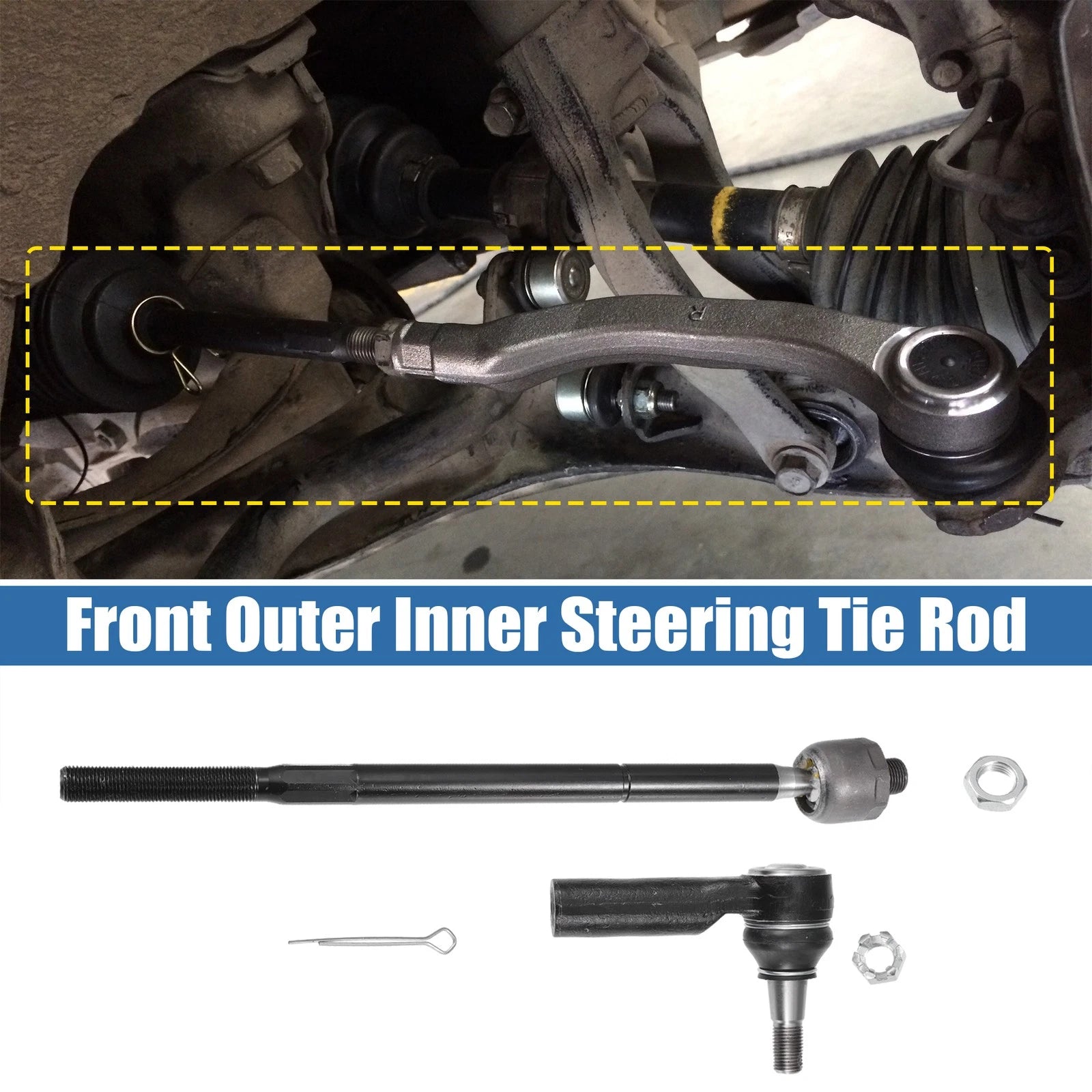 Set of 4 Tie Rod Ends for Ram 1500 (2013–2018) - Inner Outer Replacement