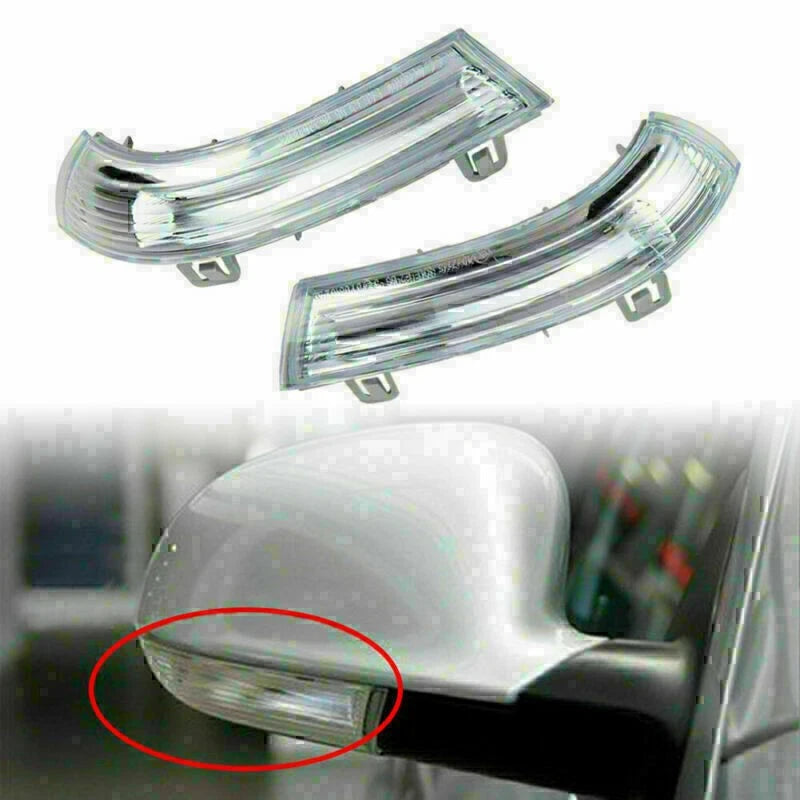 1 pair Mirror Turn Signal Indicator Light For VW Jetta Golf MK5 Passat w/ Bulbs