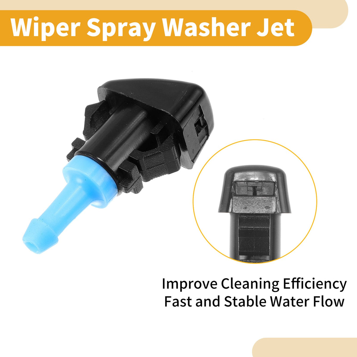 Windshield Washer Nozzle Kit with Hose Connector for Chrysler 300 (2011–2023)