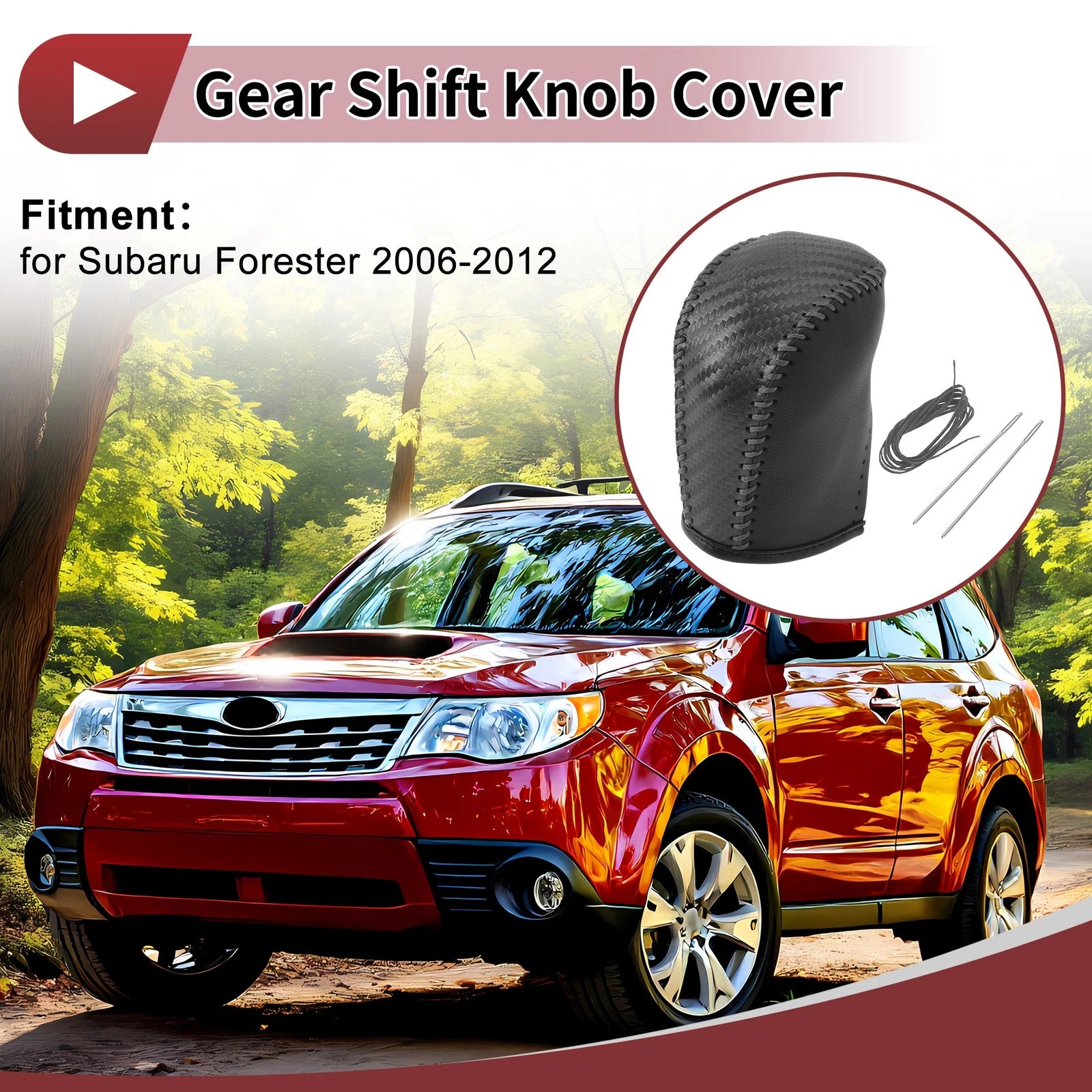 Gear Shift Knob Cover Replacement for Subaru Forester (2006–2012)