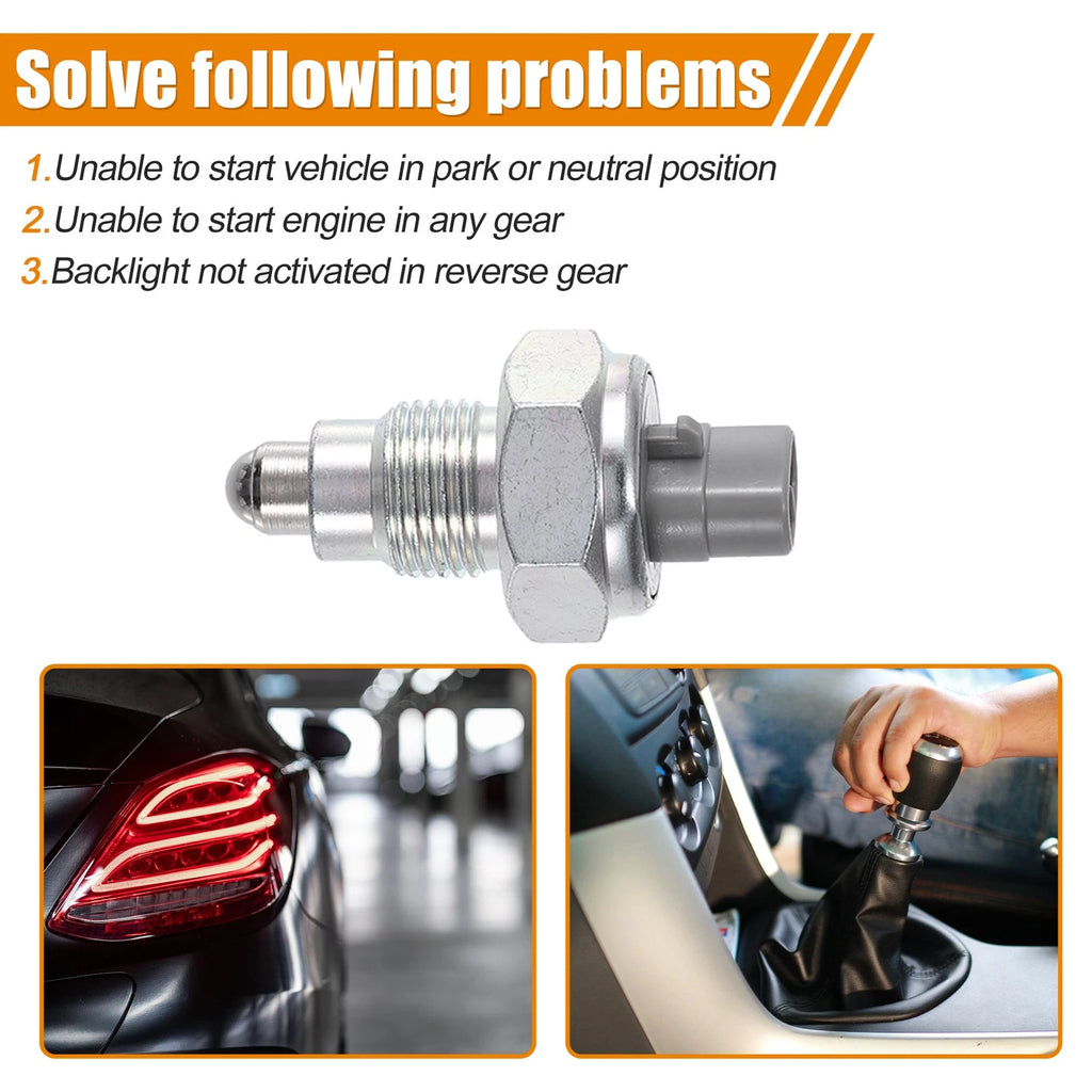 Back-up Lamp Switch for Toyota 4Runner (1987) - Metal Plastic Silver Tone Gray