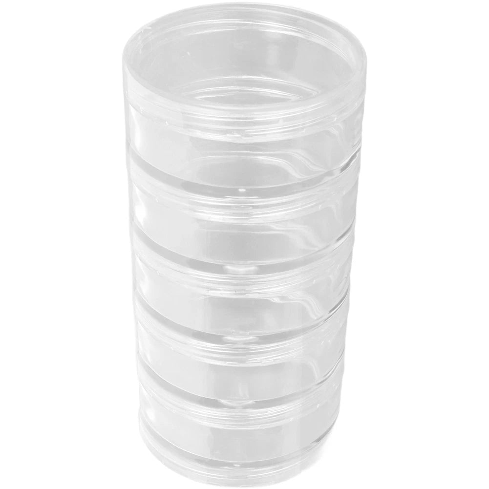 5 Layer Stackable Bead Jar with Multiple Compartments for Craft Use