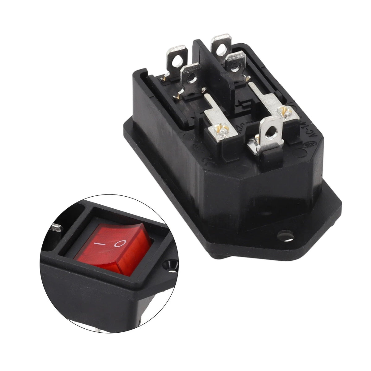 IEC Connector Socket with Illuminated Switch for Efficient Power Management