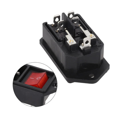 IEC Connector Socket with Illuminated Switch for Efficient Power Management