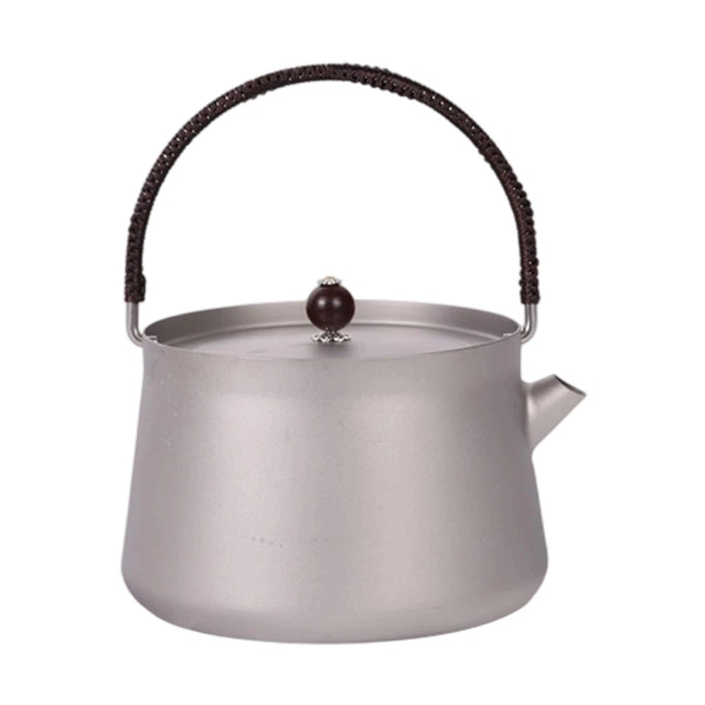 Portable Pure Titanium Kettle for Camping Picnic Tea (800ml)