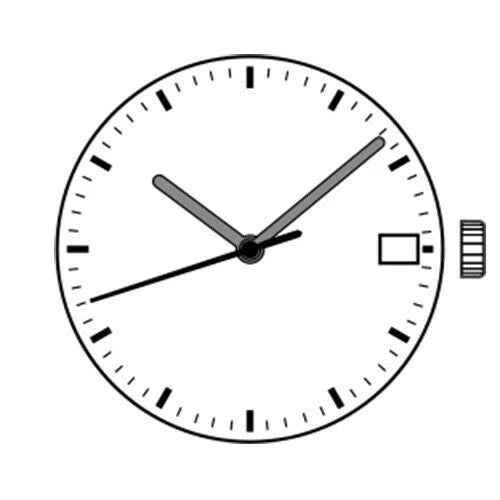 Watch Movement with Battery + Stem for ISA 2334 1035 (Date At 3)