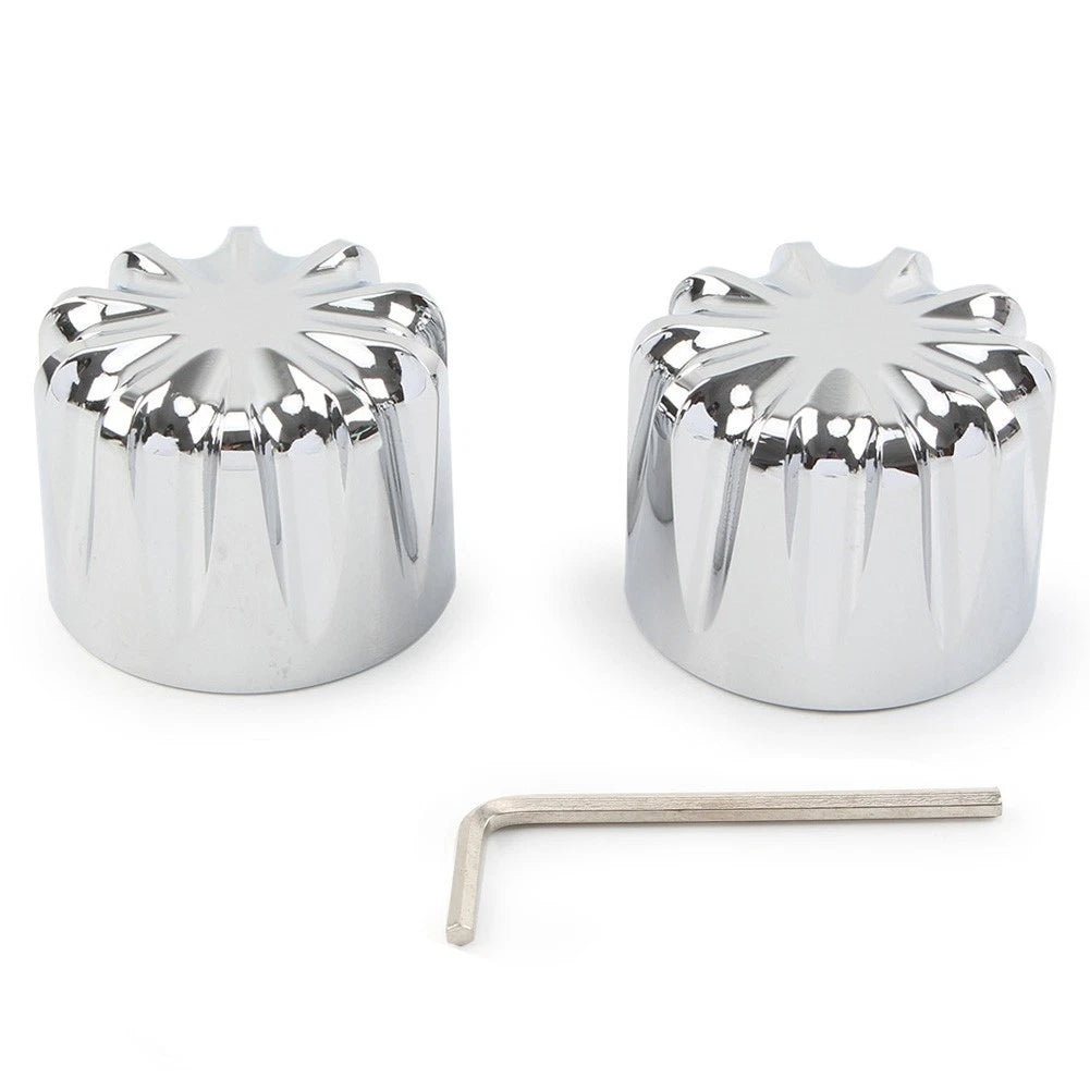 Chrome Front Axle Nut Cover Bolt for Harley Touring Softail (2000–2023)