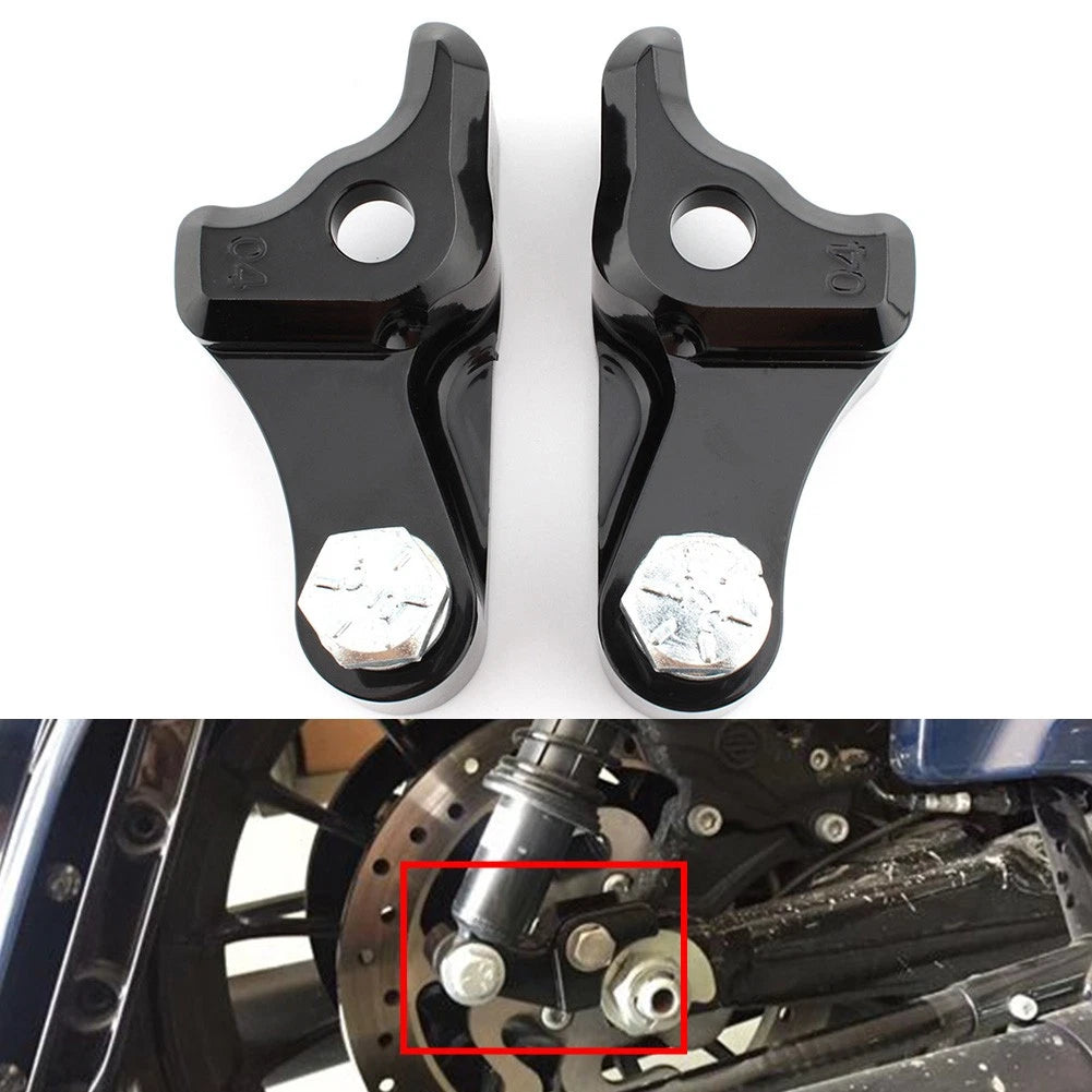 1" Rear Shock Lowering Blocks Kit for Harley Touring Glide FLHR FLHT (2009–2025)