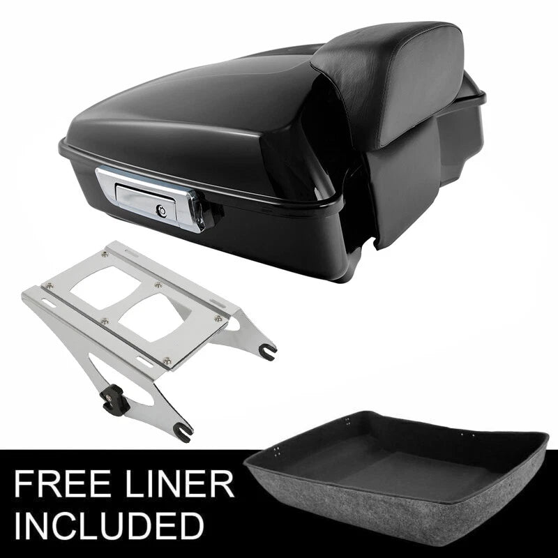 Chopped Trunk Backrest Mount Rack for Harley Davidson Touring FLHX (2014–2026)