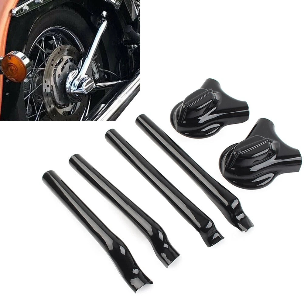 Rear Phantom Swingarm Axle Cover Kit for Harley Softail FXST FXSTC FLSTC (–)