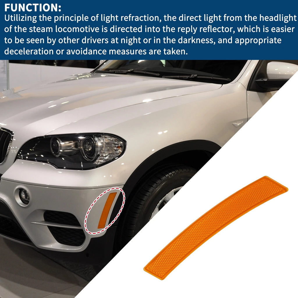 Bumper Reflector for BMW X3 E83 (2007–2010) Front Left USA Models