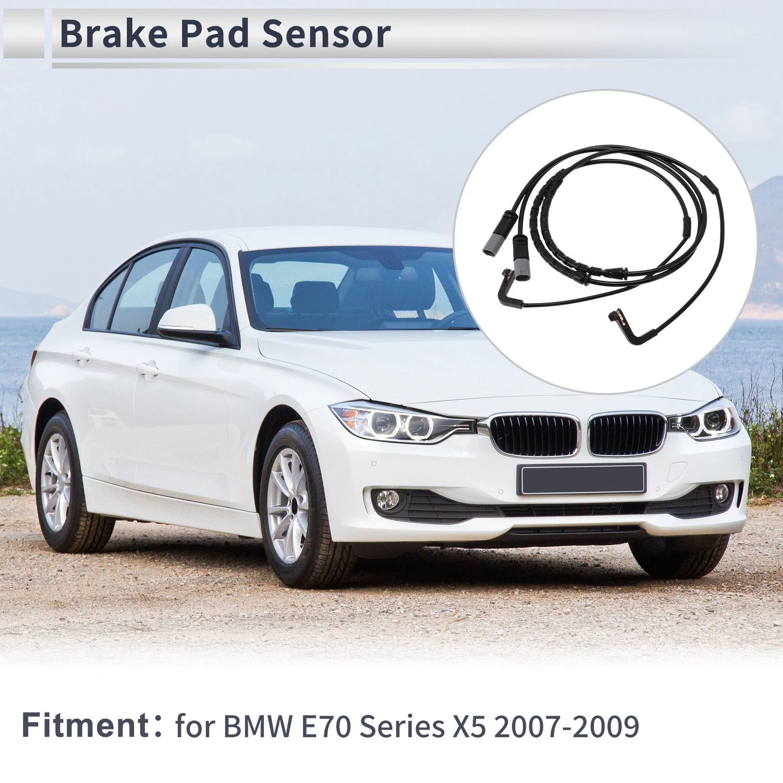 Front Rear Brake Pad Wear Sensor for BMW X5 E70 (2007–2013)