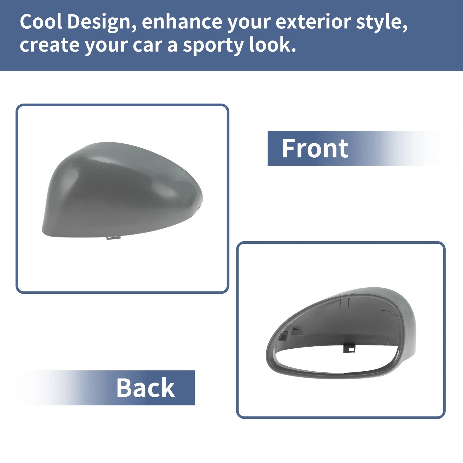 1 Pc Left Passenger Side Mirror Cover Cap for Citroen C4 (2004–2010)