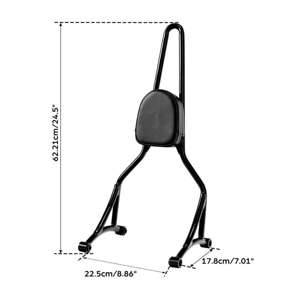 Tall Sissy Bar Passenger Backrest Pad for Harley Street Bob FXBB (2018–2025)
