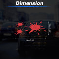 Reflective Bumper Decal for - Red, 3 Spots