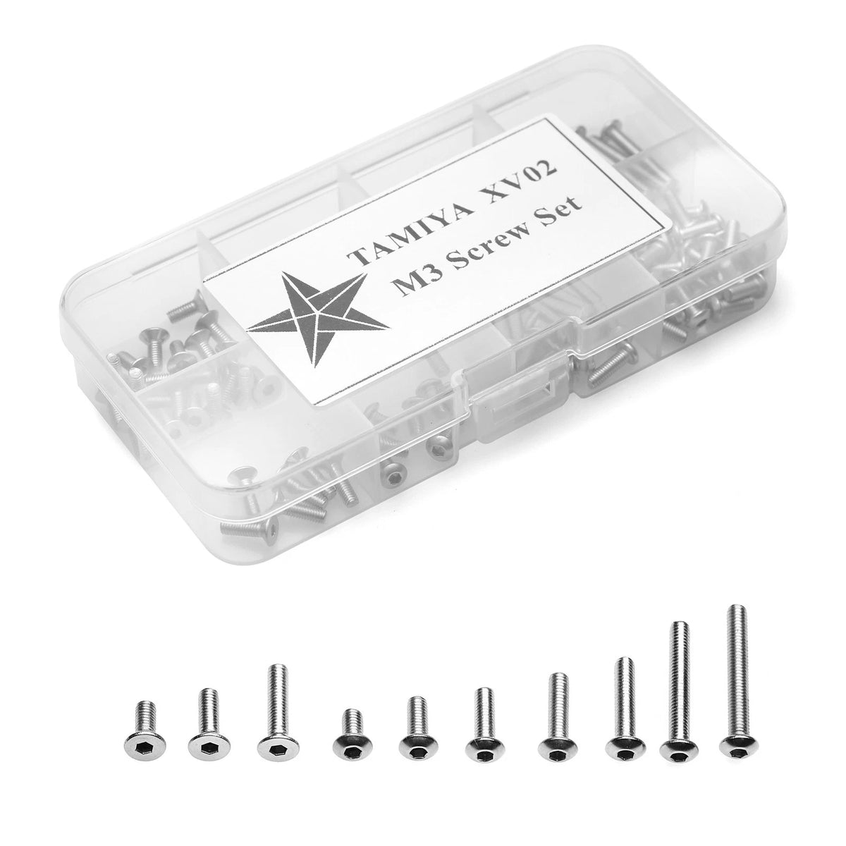 101PCS Stainless Steel Hexagon Socket Head Cap Screw for Tamiya XV-02 (2020–2023)