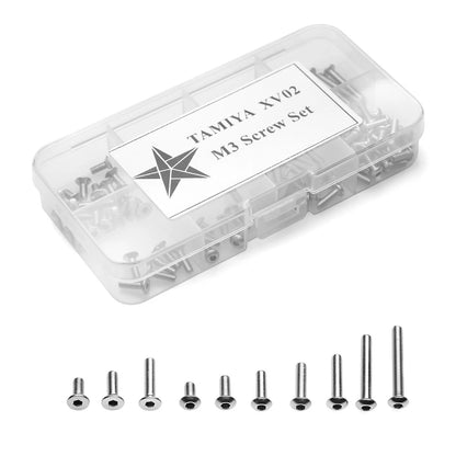 101PCS Stainless Steel Hexagon Socket Head Cap Screw for Tamiya XV-02 (2020–2023)