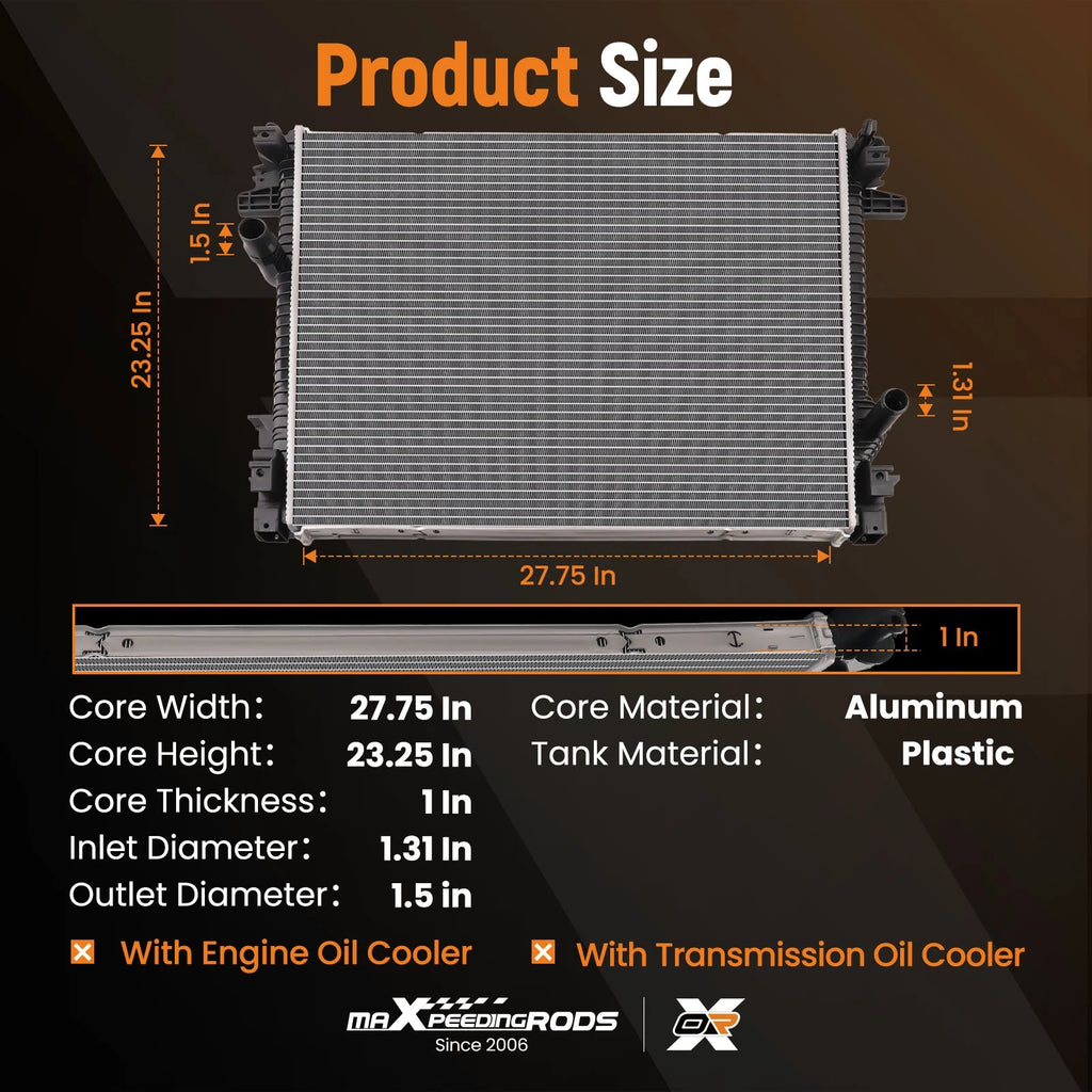 Engine Coolant Radiator Assembly for Lincoln Nautilus (2019–2020)