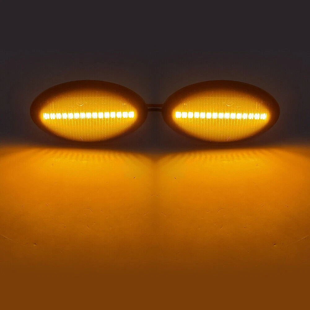 BLK LED Dynamic Side Marker Light Turn Signal Light For Mini Cooper R50 R52 R53