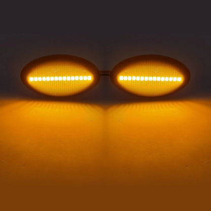 BLK LED Dynamic Side Marker Light Turn Signal Light For Mini Cooper R50 R52 R53