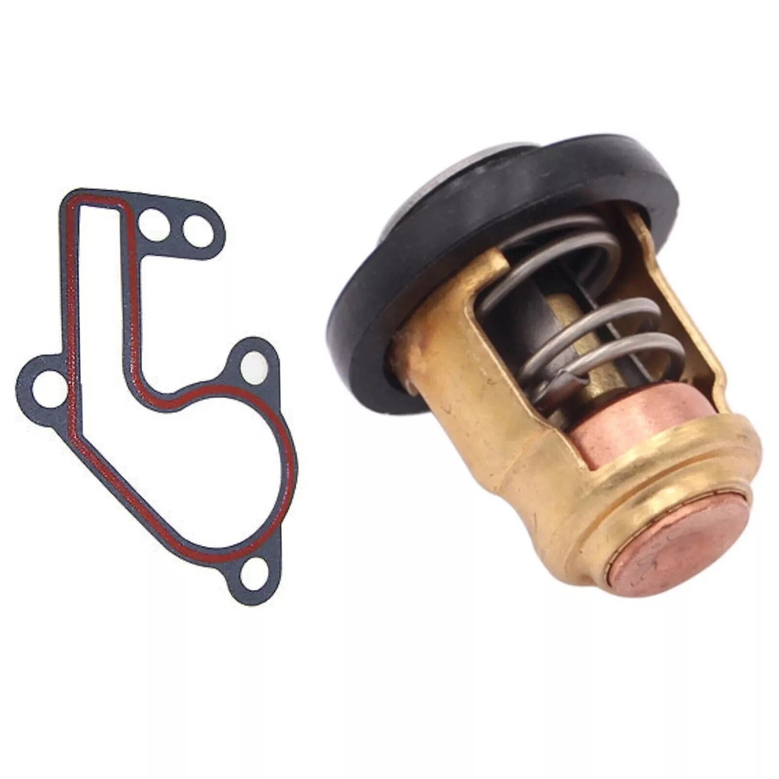 Thermostat with Housing Gasket for Yamaha Outboard 9.9 15F (6E5-12411-10, 682-12414-A1)