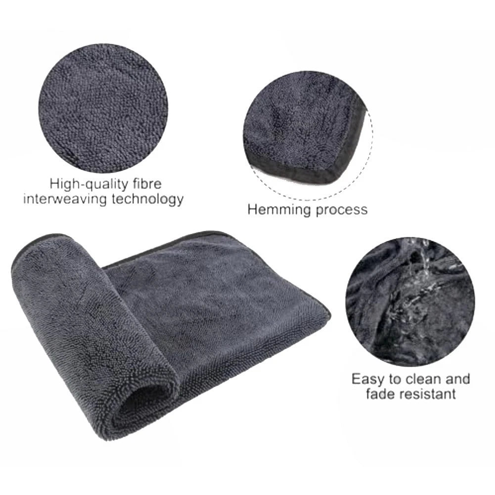 3PC Microfiber Towels 40x60cm for Car Washing and Home Use