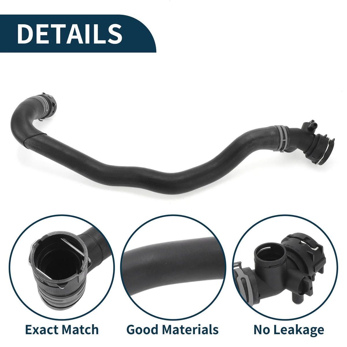 Radiator Hose Downpipe for Audi A4 (2015) No. 8K0121055AE Rubber 1 Pc