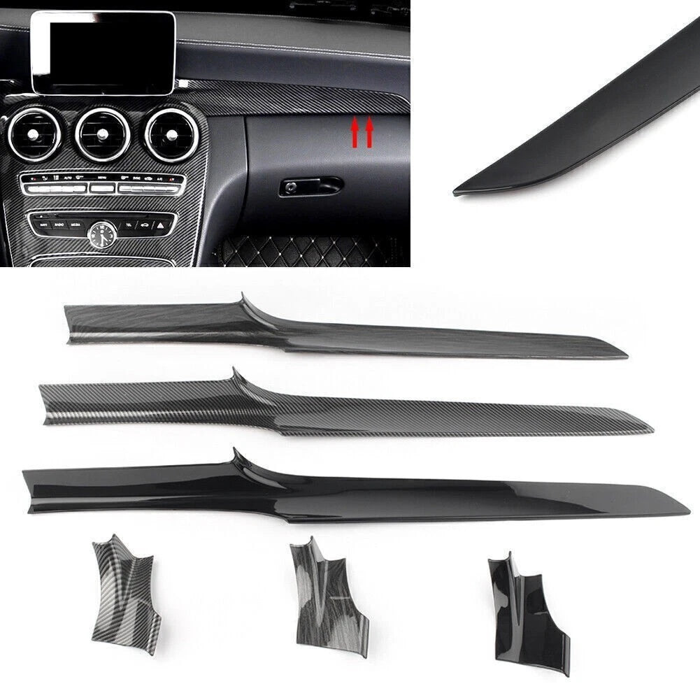 Console Dashboard Trim for Mercedes Benz W205 X253 (2015–2023) ABS Gloss Black